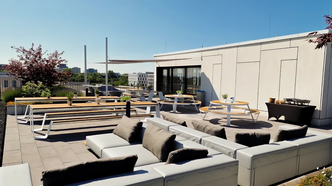 Blick auf die Dachterrasse